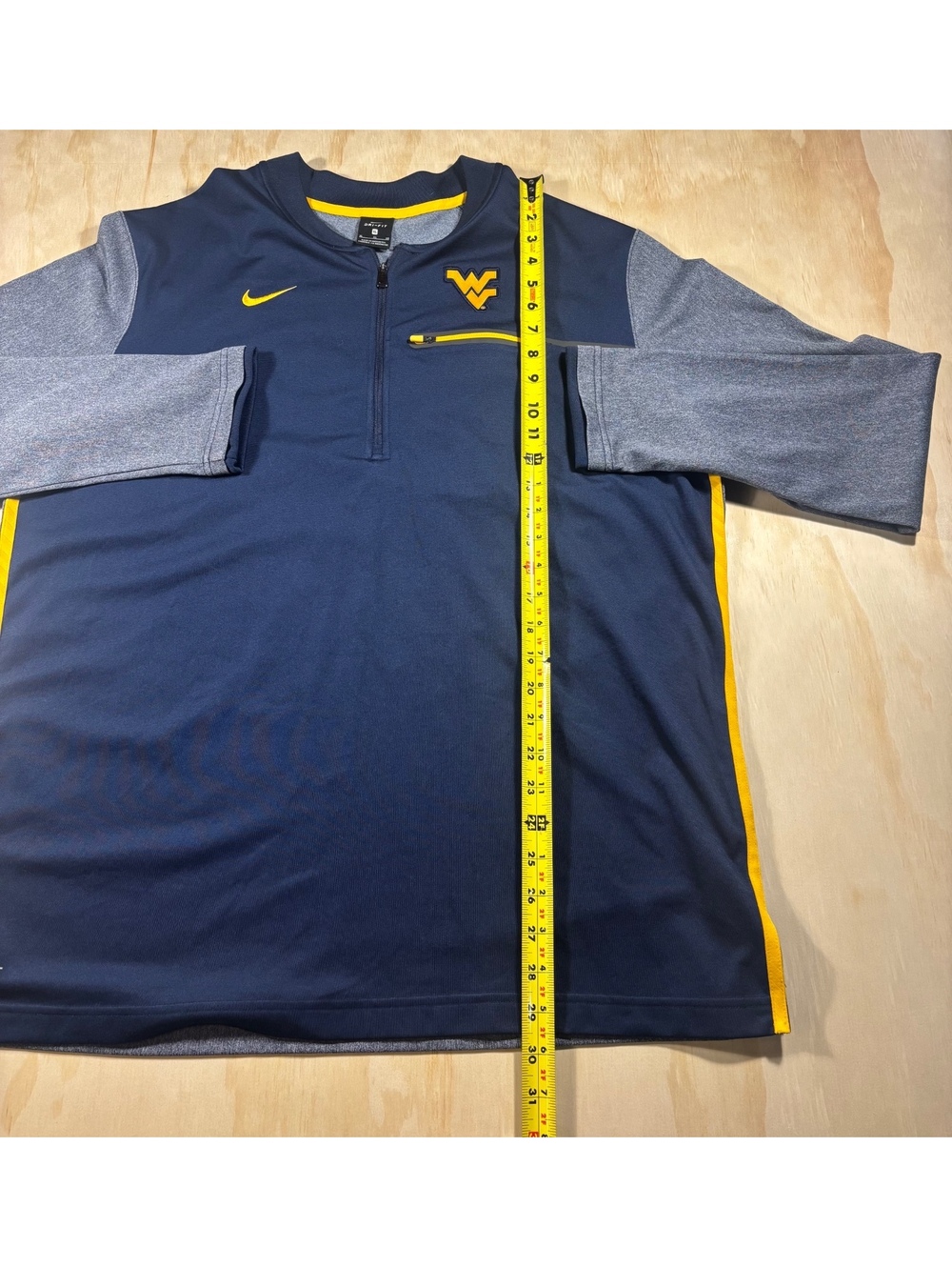 Nike Dri-Fit West Virginia Sweatshirt Mens XL Blue Quarter Zip Pullover Football - Picture 4 of 8